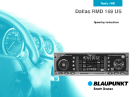 Blaupunkt Dallas-RMD-169-US - Owners Manual